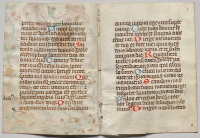 Bifolio de un Libro de Horas: Texto (verso) de Unknown artist