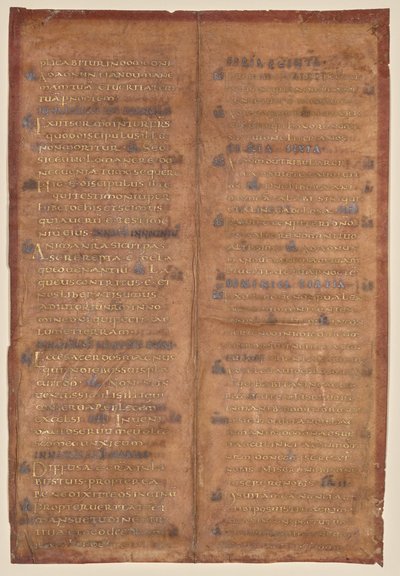 Bifolio extraído de un gradual carolingio (recto) de Unknown artist