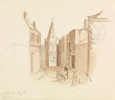 Biggin Street e iglesia de St. Mary, Dover de Unknown artist