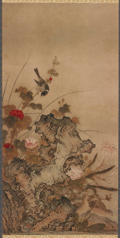 Aves y flores de Unknown artist