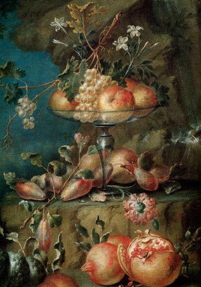 Aves y frutas en un paisaje (detalle) de Unknown artist