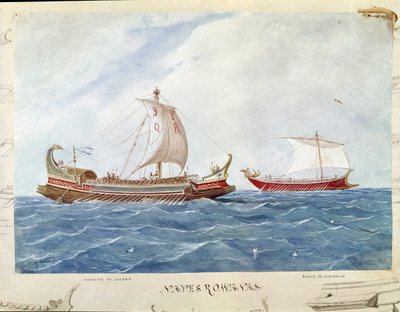 Galería tipo birreme bajo la República Romana (acuarela) de Unknown artist