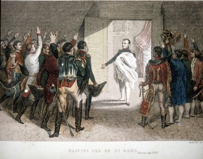 Nacimiento del Rey de Roma: Napoleón II (Francisco Carlos José Napoleón Bonaparte), hijo del emperador Napoleón I (1769-1821). 1811-1832. de Unknown artist