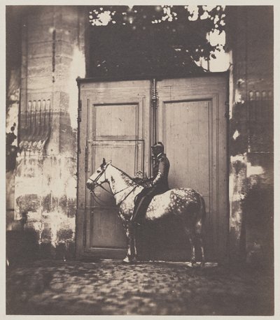 Black Horseman in Front of a Doorway de Unknown artist