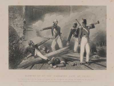 Explosión de la Puerta de Cachemira en Delhi, Motín Indio de Unknown artist