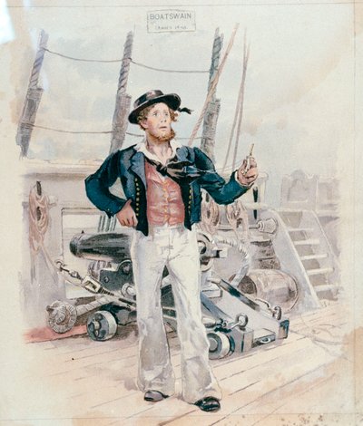 Contramaestre, c.1820 (litografía coloreada) de Unknown artist