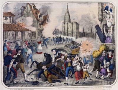 Bombardeo de Estrasburgo por los prusianos. 1870 de Unknown artist
