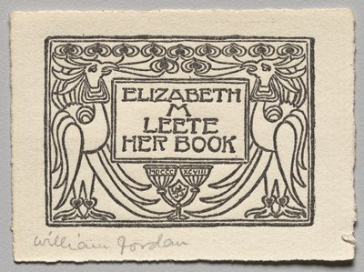 Exlibris: Elizabeth M. Leete de Unknown artist