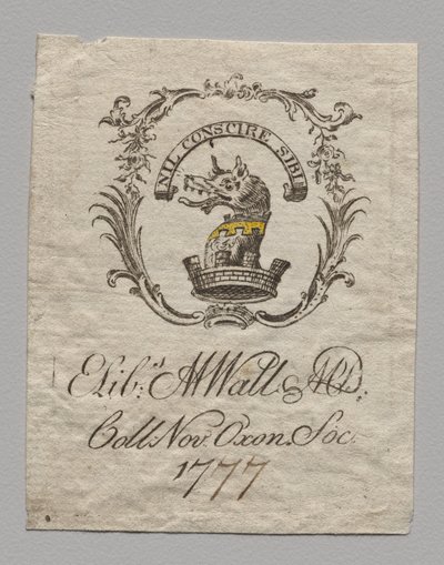 Exlibris: Elizabeth M. Watt, M.D. de Unknown artist