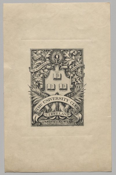 Exlibris: The University Club, Cleveland de Unknown artist