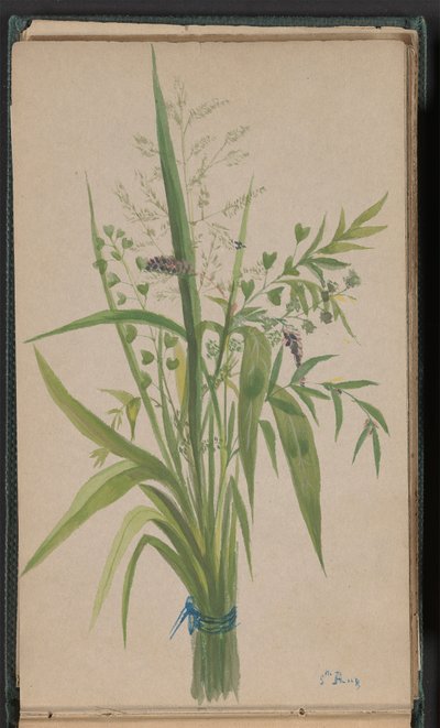 Ramo de flores y hierbas de Unknown artist