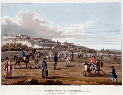 Tropas británicas en Montmartre - en “Anecdotas e incidentes históricos, militares y navales que ocurrieron en los ejércitos de Bretaña y sus aliados terminando en Waterloo”, por Ed. Orme, ilustrado por Fry, Sutherland Clark, Dubourg, Heath, Atkinson, ed.  de Unknown artist