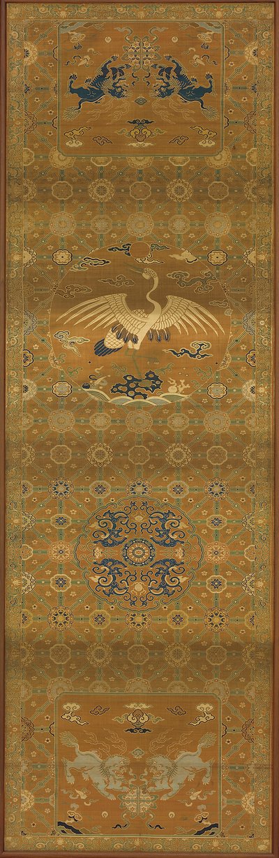 Brocado, seda. Panel oblong; funda de silla de Unknown artist