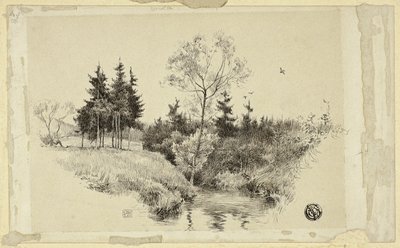 Arroyo en el bosque de Unknown artist