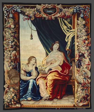 La muerte de César hace llorar a Cleopatra de La historia de César y Cleopatra de Unknown artist