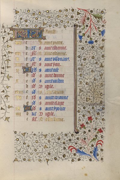 Calendario de Unknown artist