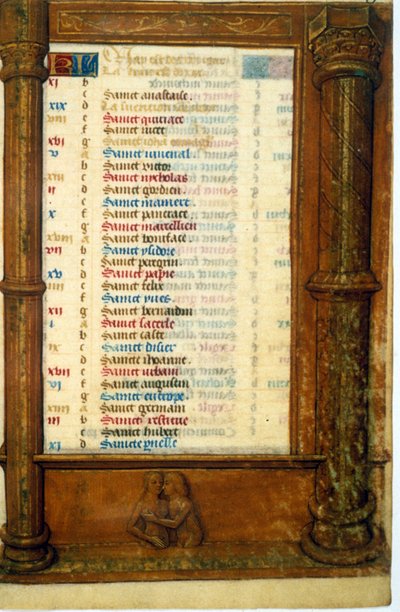 Calendario y signo de Géminis de Unknown artist