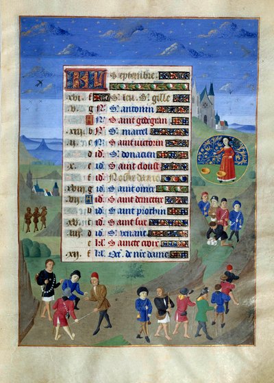 Página del calendario para el mes de septiembre (