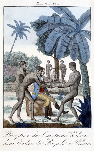 Recepción del Capitán Wilson en la orden de los Rupaks a Pelero. de Unknown artist