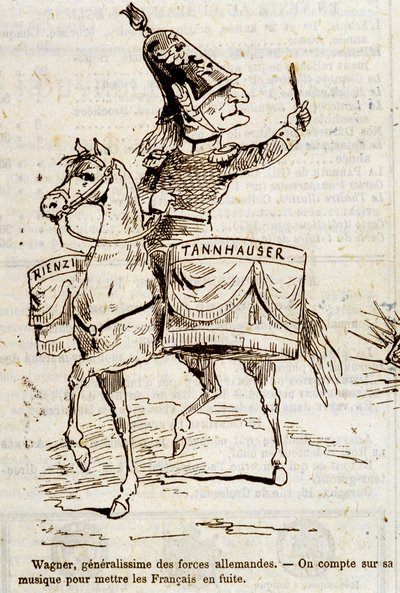 Caricatura de Wagner, generalísimo de las fuerzas alemanas - en "L