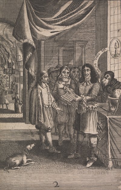 Caricatura de Carlos II y el incendio de Unknown artist