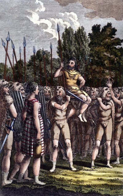 Ceremonia celta. Grabado del siglo XIX. de Unknown artist