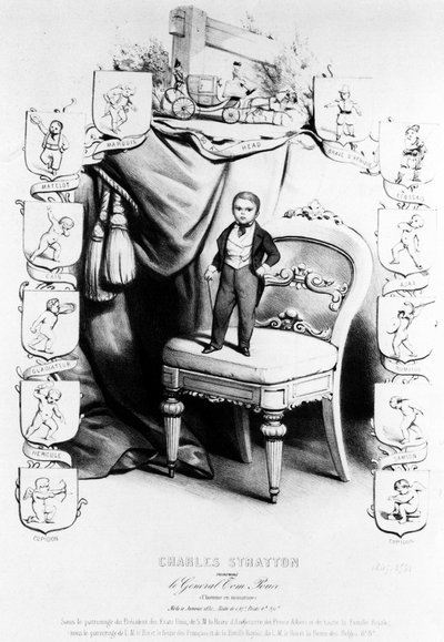 Charles Sherwood Stratton apodado General Tom Thumb (General Tom Thumb) (1838-1883), el famoso enano del circo Barnum. de Unknown artist