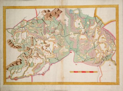 Carta de Leix y Offaly, Irlanda, c.1590 (papel, lino) de Unknown artist