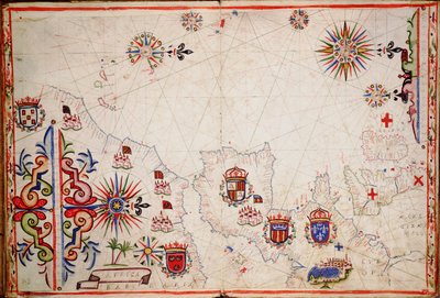 Carta del Atlántico nordeste, desde las Islas Británicas hasta Cabo Verde, c.1620 (manuscrito) de Unknown artist