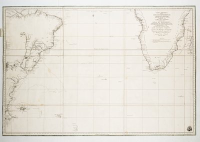 Carta del Océano Atlántico al sur del Ecuador de Unknown artist