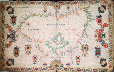 Carta del Mar Negro, c.1600 (manuscrito) de Unknown artist