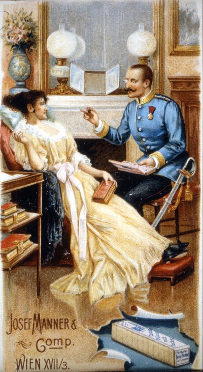 Anuncio de chocolate "Josef Manner & Gomp, Viena" de Unknown artist
