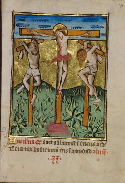 Cristo crucificado entre los dos ladrones de Unknown artist