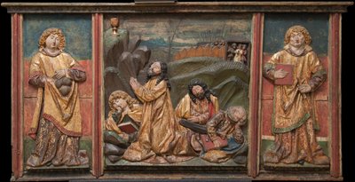 Cristo en el Monte de los Olivos con los Tres Apóstoles; Santos Esteban y Lorenzo de Unknown artist