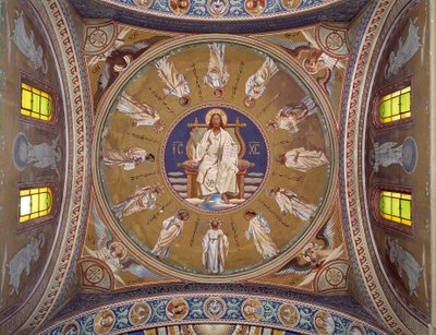 Cristo pantocrátor con los apóstoles de Unknown artist