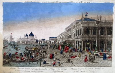 Iglesia de San Teodoro y entrada al Gran Canal de Venecia de Unknown artist