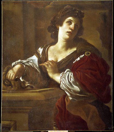 La escena del suicidio de Cleopatra con el áspic de Unknown artist
