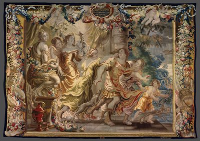 Clodio disfrazado de mujer de La historia de César y Cleopatra de Unknown artist