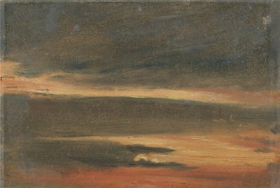 Nubes al atardecer de Unknown artist
