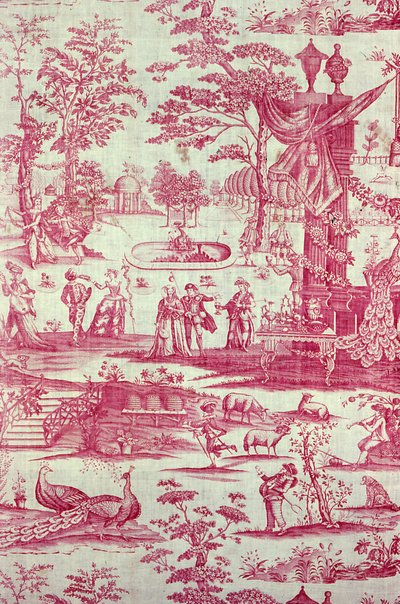 Commedia del Arte (Tela para muebles) de Unknown artist