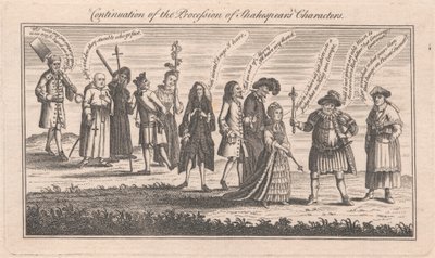 Continuación de la procesión de los personajes de Shakespeare de Unknown artist