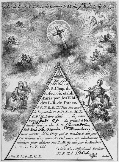 Convocatoria de una rosa-cruz (facsímil) - Francia de Unknown artist