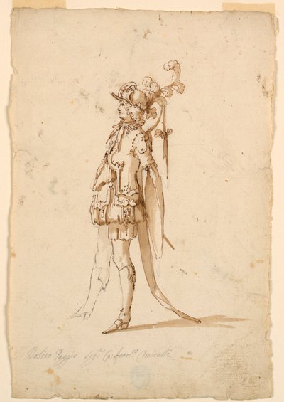 Diseño de vestuario: Un paje para un ballet de Unknown artist