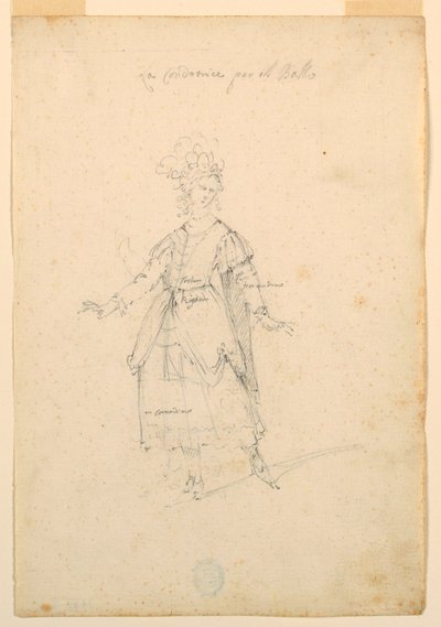 Diseño de vestuario: Una cantante para un ballet de Unknown artist