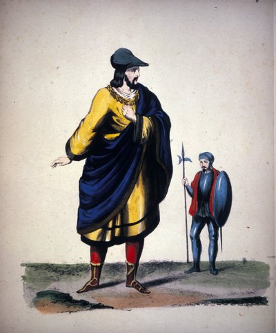 Vestuario del Conde di Luna para la ópera “Il Trovatore” (El trovador) del compositor italiano Giuseppe Verdi (1813-1901) de Unknown artist