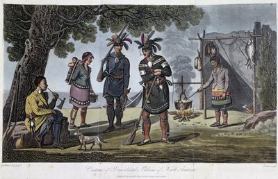Trajes de los indios domiciliados de América del Norte, por George Heriot (1766-1844) de Unknown artist
