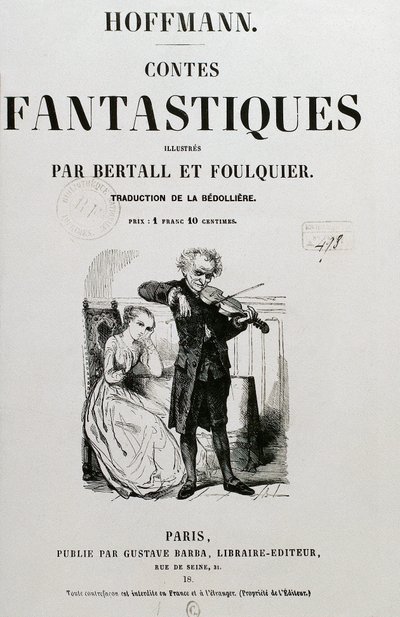 Consejero Krespel (Rat Krespel), portada de "Los cuentos fantásticos" de Ernst Theodor Amadeus Hoffmann de Unknown artist