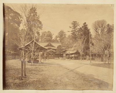 [Patio de un templo japonés no identificado] de Unknown artist