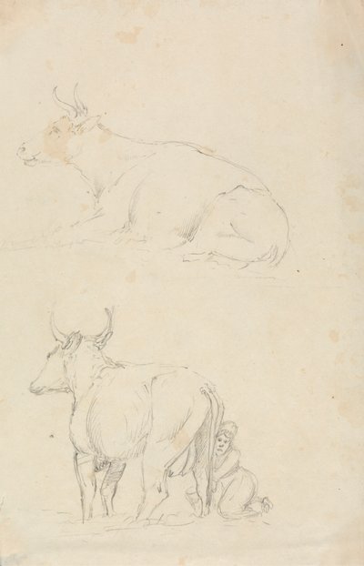 Vacas y lecheras de Unknown artist