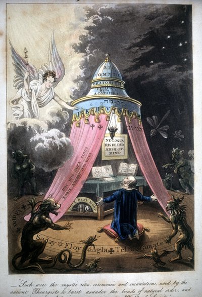 Ceremonia mágica. Libro de 1825. Bibl. Morando, Milán. de Unknown artist